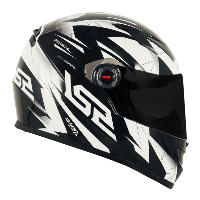 Capacete LS2 FF358 Speed Race Preto e Branco